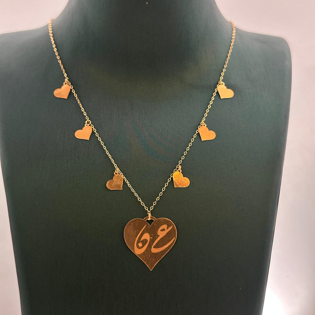 .قلادة مصنوعة من ذهب عيار 21 مع سلسلة حسب الطلب GN-A-HHH1-50.