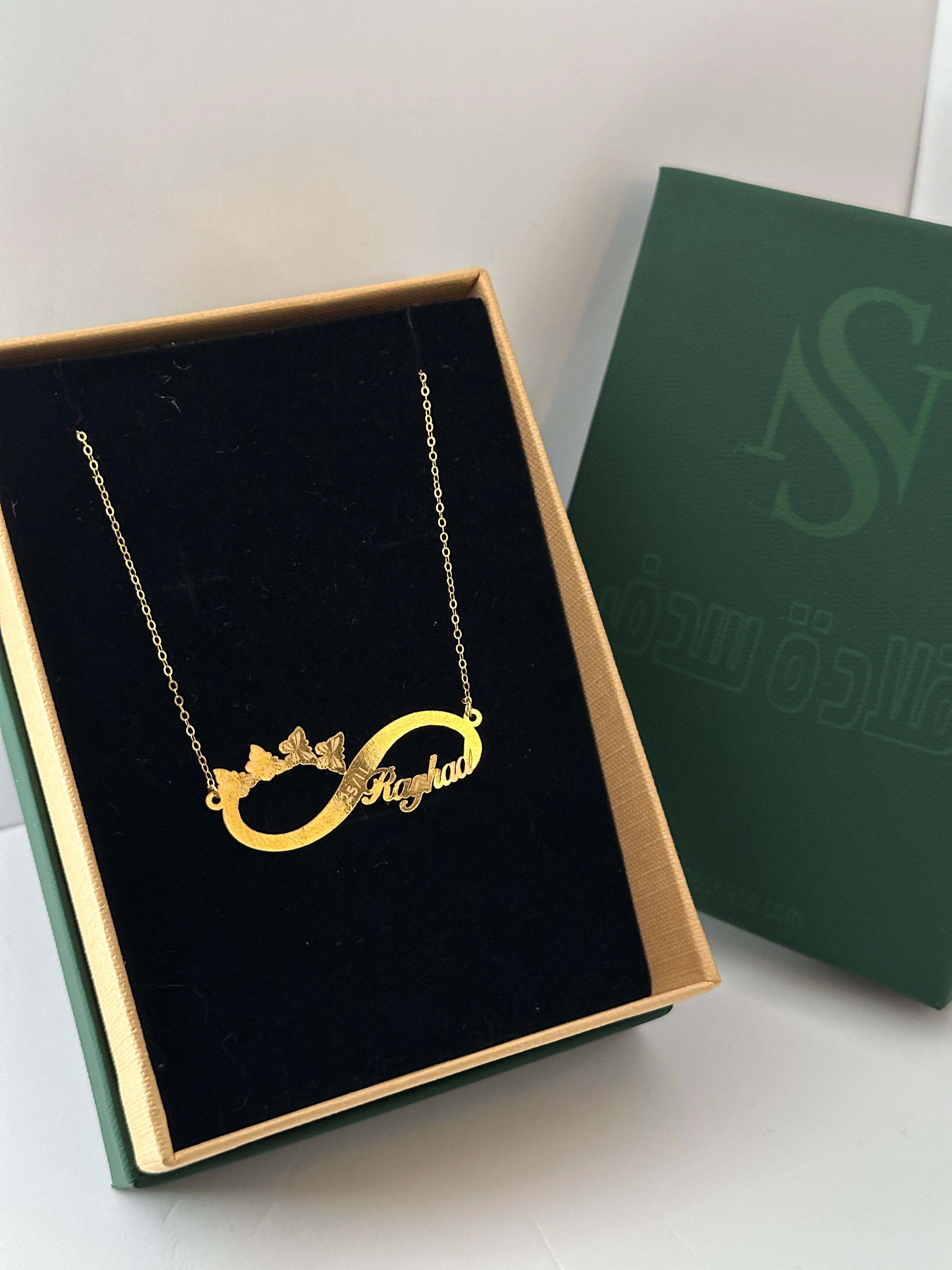 .قلادة مصنوعة من ذهب عيار 21 مع سلسلة حسب الطلب GN-E-INF1-48.