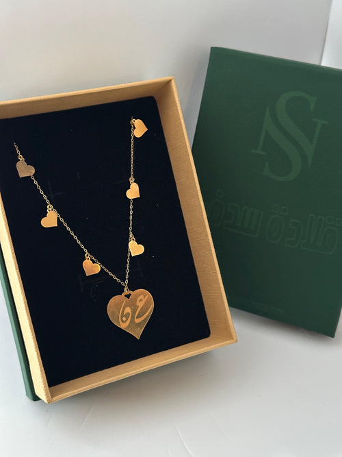 .قلادة ذهب عيار 21 مع سلسلة مصنوعة حسب الطلب   GN-A-HHH1-50.