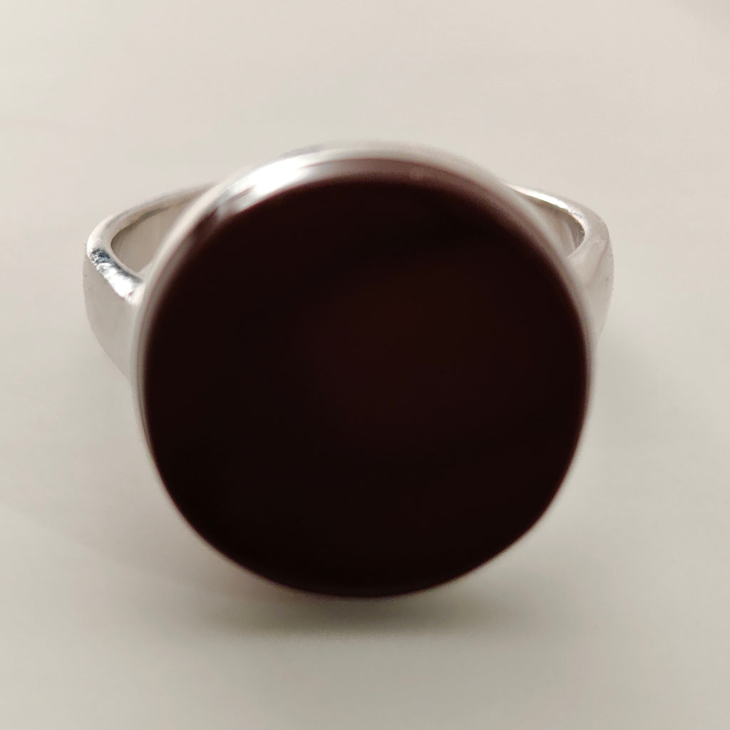 خاتم ملكي بني – فضة عيار 925 _ SR-MBR-21