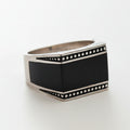 خاتم ملكي أسود – فضة عيار 925 _ SR-MB-24