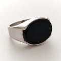 خاتم ملكي أسود – فضة عيار 925 _ SR-MB-25