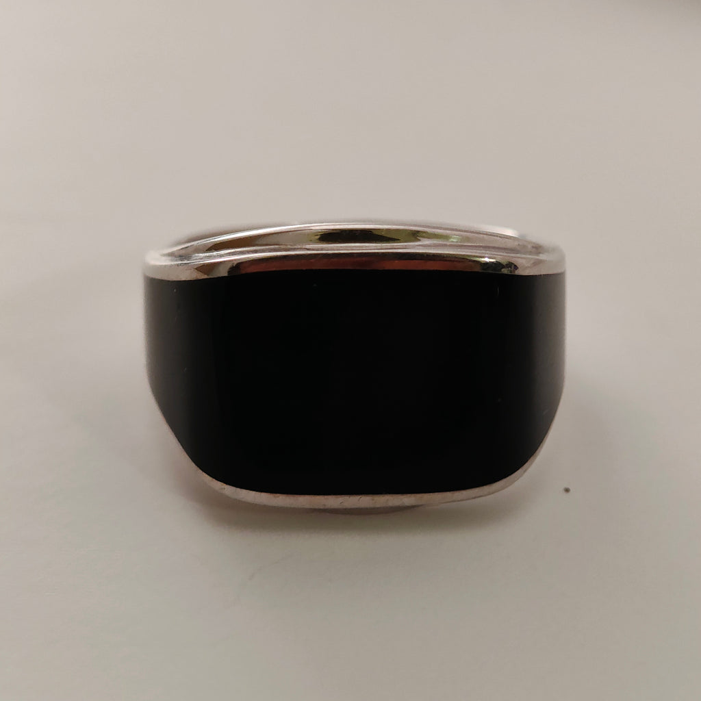 خاتم ملكي أسود – فضة عيار 925 _ SR-MB-30