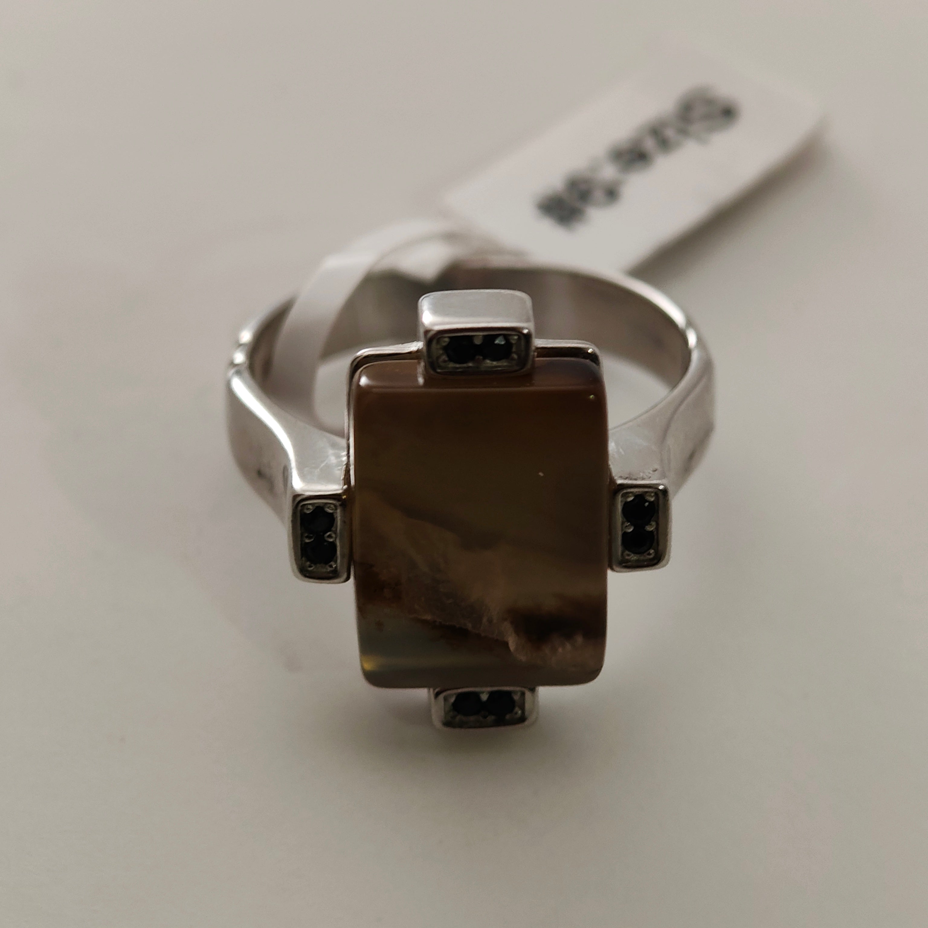 خاتم ملكي بني– فضة عيار 925 _ SR-MBR-44