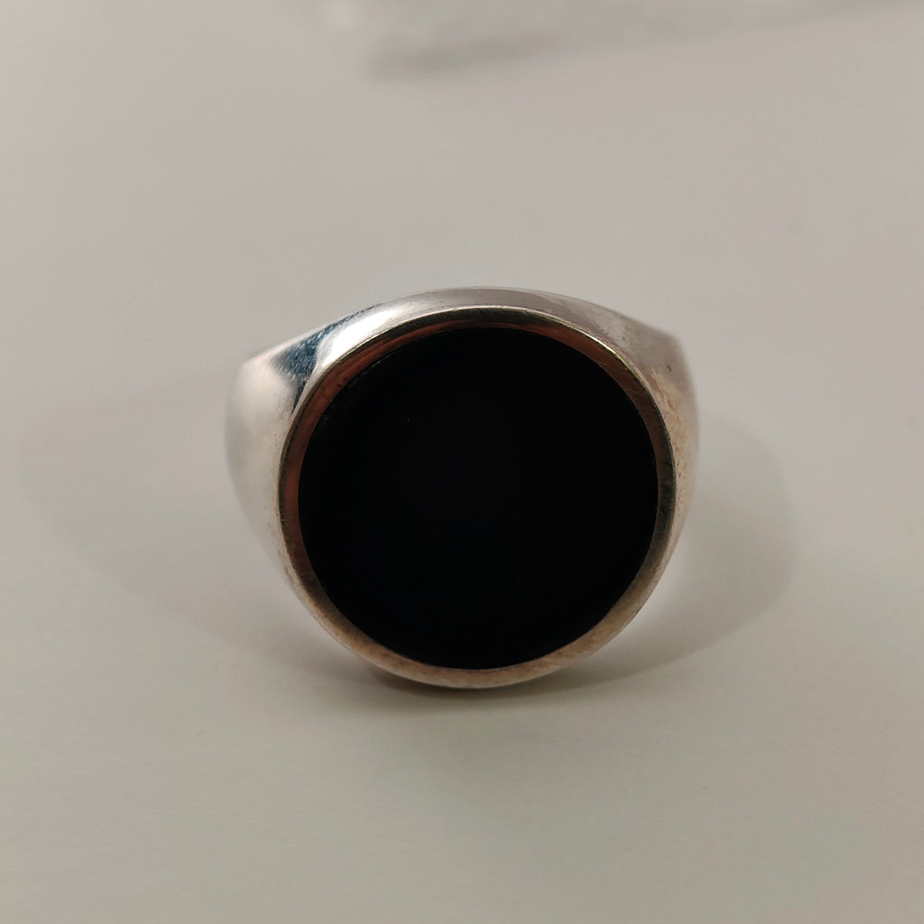 خاتم ملكي أسود – فضة عيار 925 _ SR-MB-45