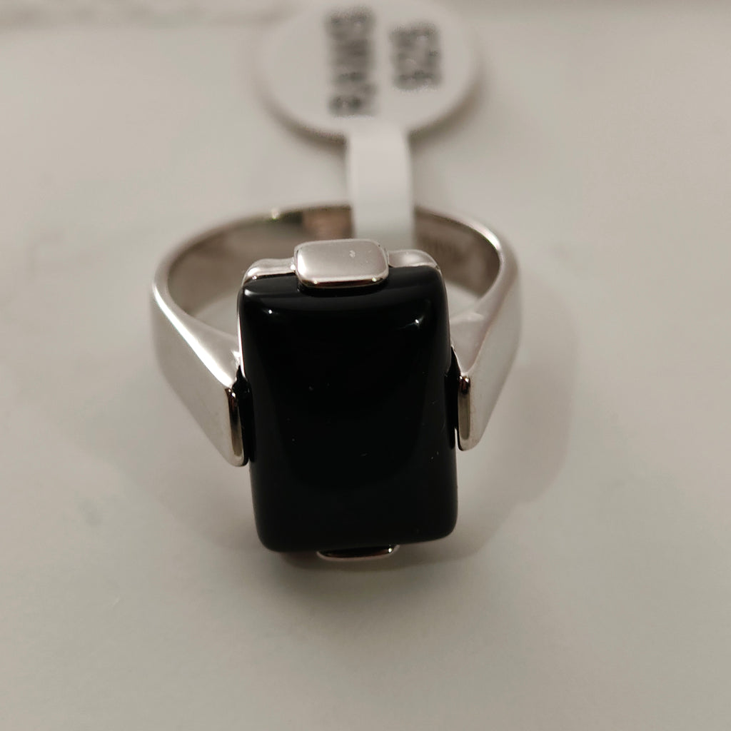 خاتم ملكي أسود – فضة عيار 925 _ SR-MB-48