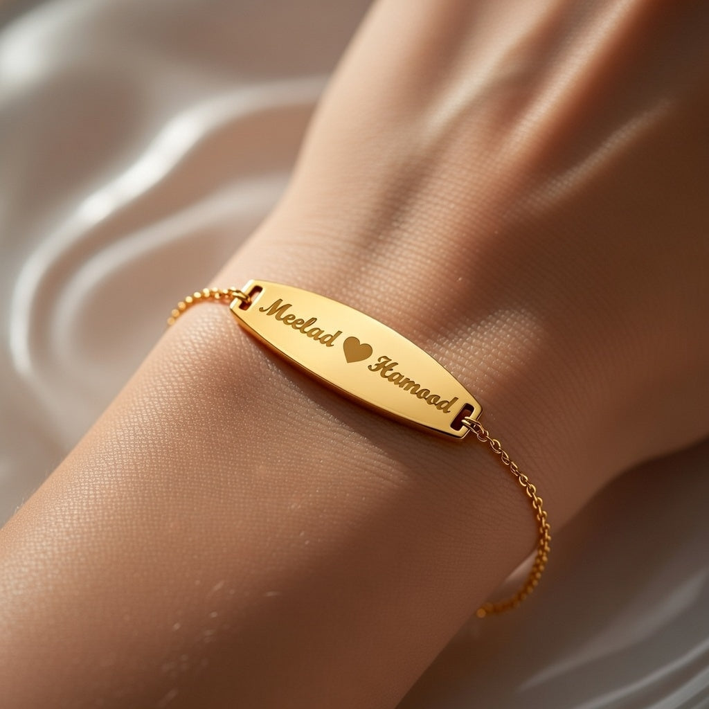 سوار ذهب تفصيل بالاسم – ذهب عيار 21 - GN-2EPE-04