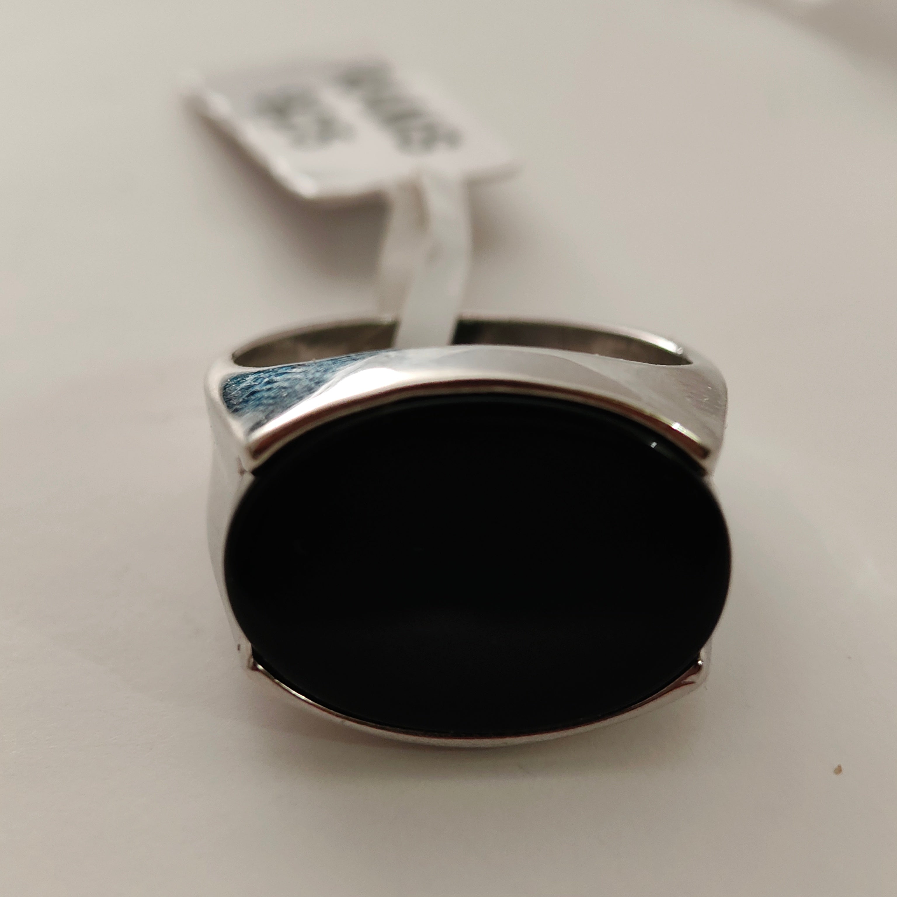 خاتم فضة رجالي أسود