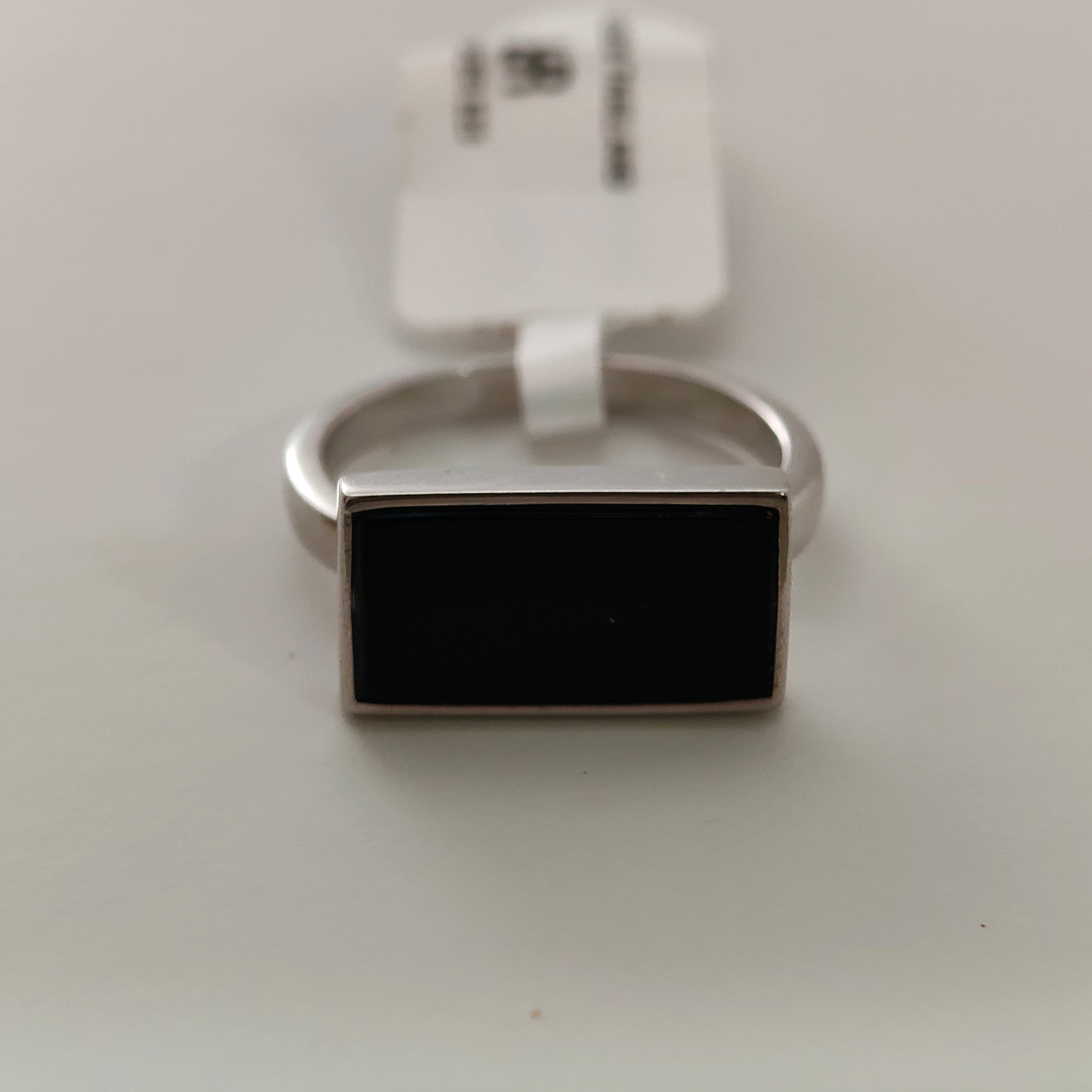 خاتم فضة رجالي أسود
