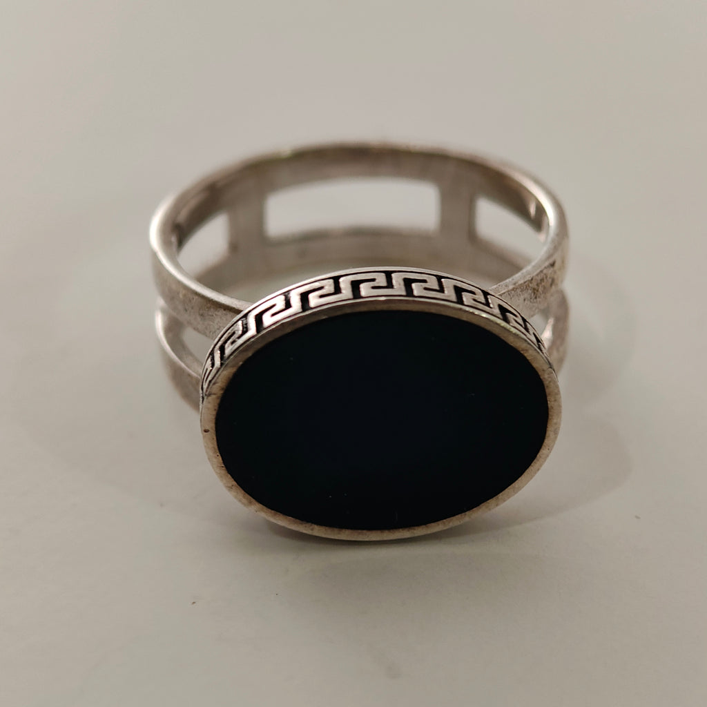 خاتم فضة أسود
