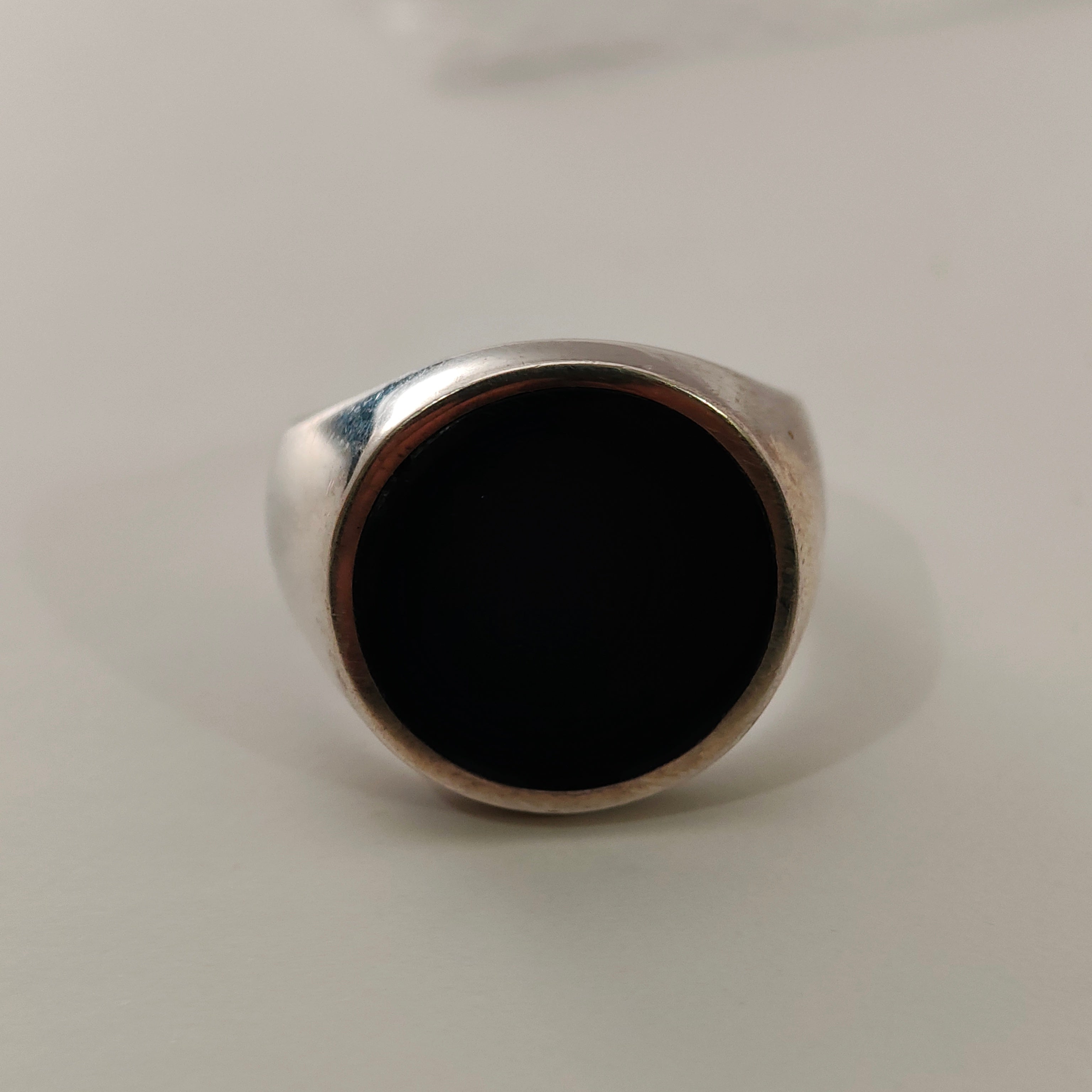 خاتم فضة أسود
